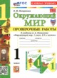 ГДЗ по Окружающему миру за 1 класс Погорелова Н.Ю. проверочные работы  